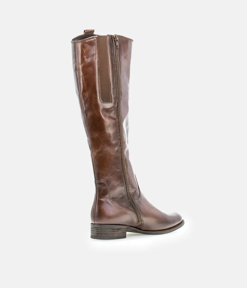 Gabor Stylish Slim Fit Long Brown Leather Boots