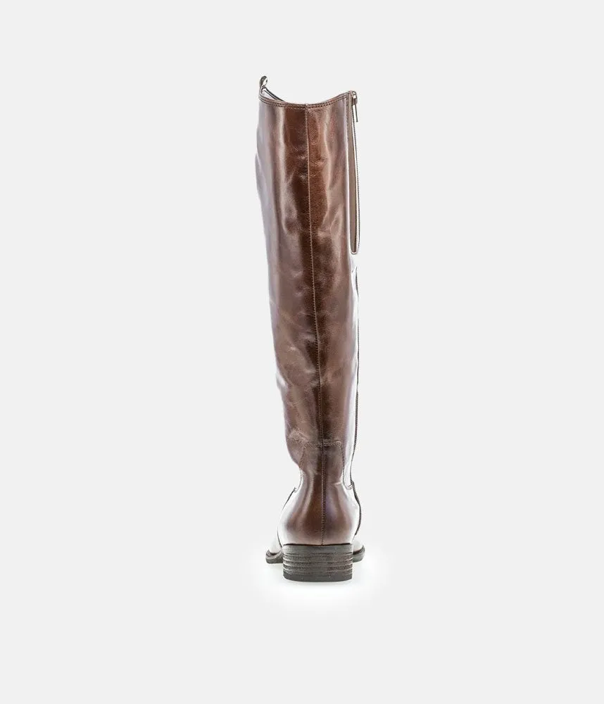 Gabor Stylish Slim Fit Long Brown Leather Boots