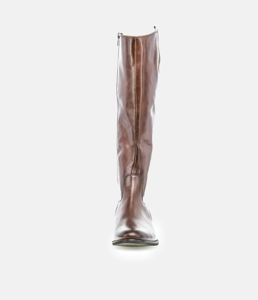 Gabor Stylish Slim Fit Long Brown Leather Boots