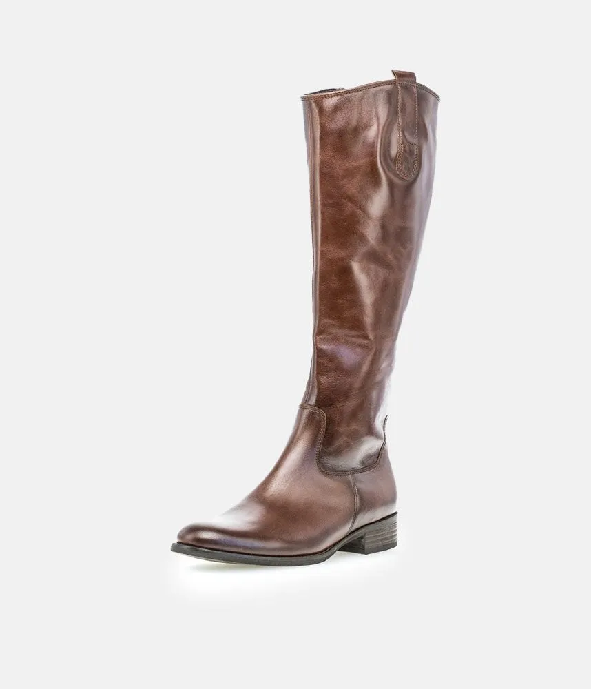 Gabor Stylish Slim Fit Long Brown Leather Boots