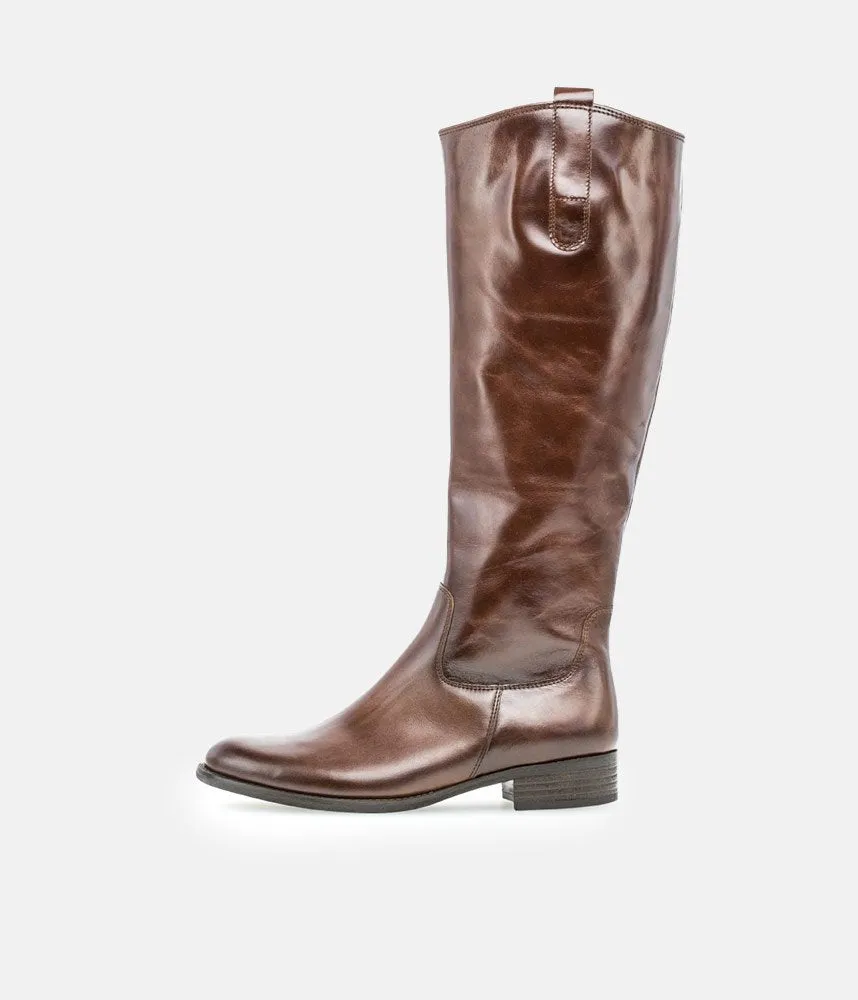 Gabor Stylish Slim Fit Long Brown Leather Boots