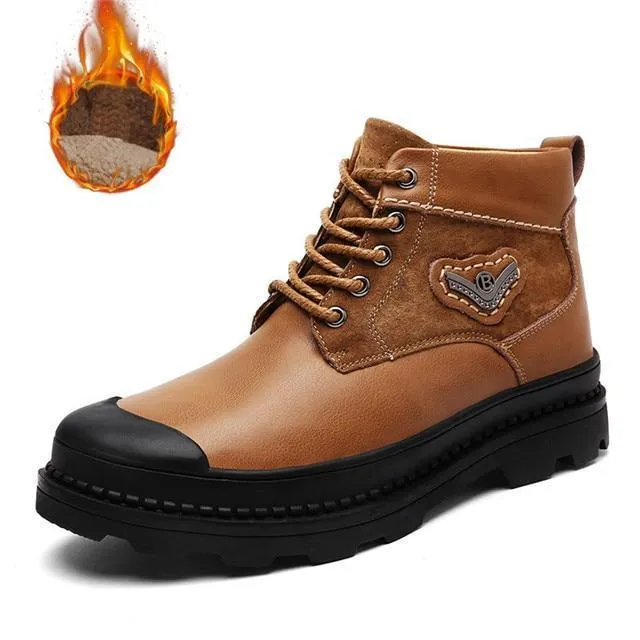Genuine Leather Winter Ankle Boots