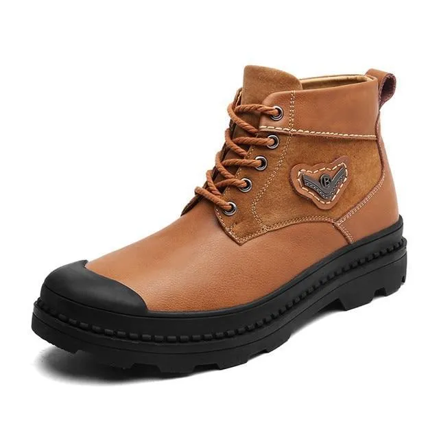 Genuine Leather Winter Ankle Boots