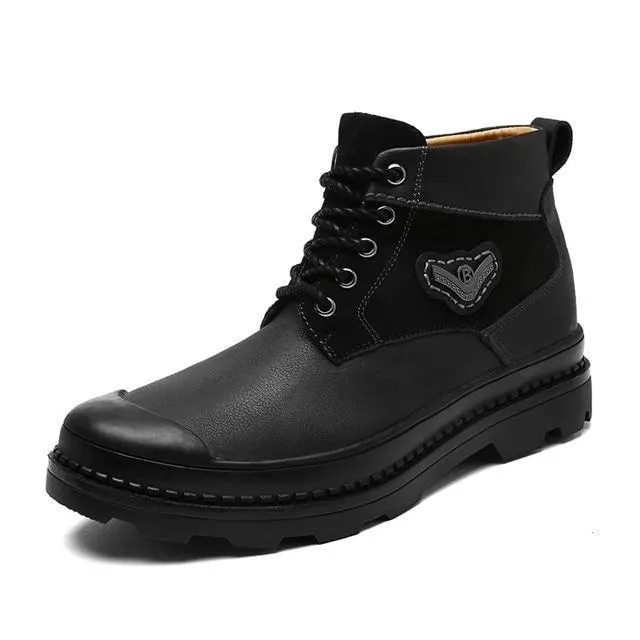 Genuine Leather Winter Ankle Boots