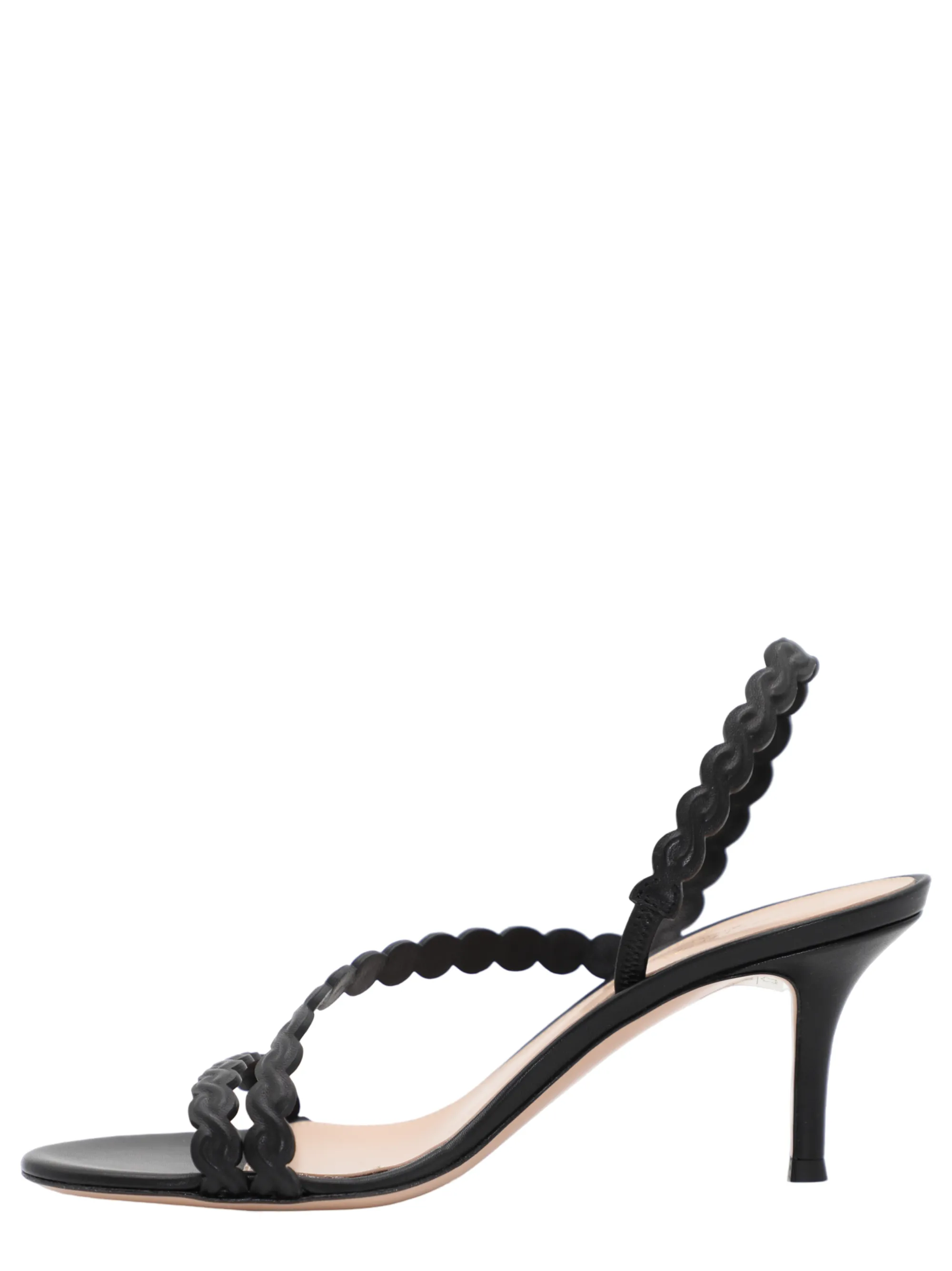 Gianvito Rossi Slingback Mule Heel in Nappa Black