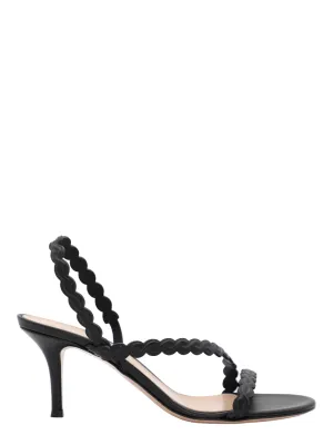 Gianvito Rossi Slingback Mule Heel in Nappa Black