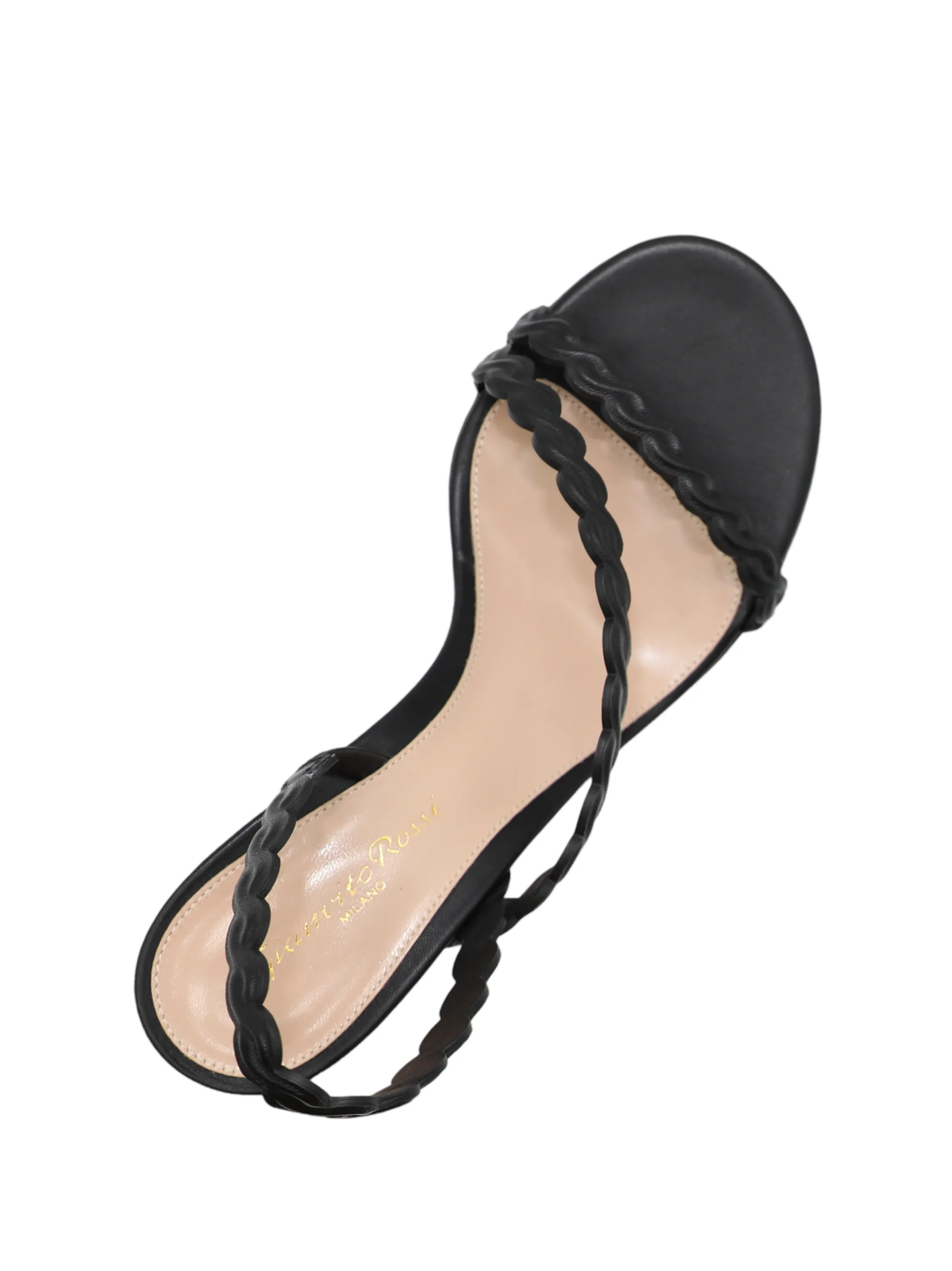 Gianvito Rossi Slingback Mule Heel in Nappa Black