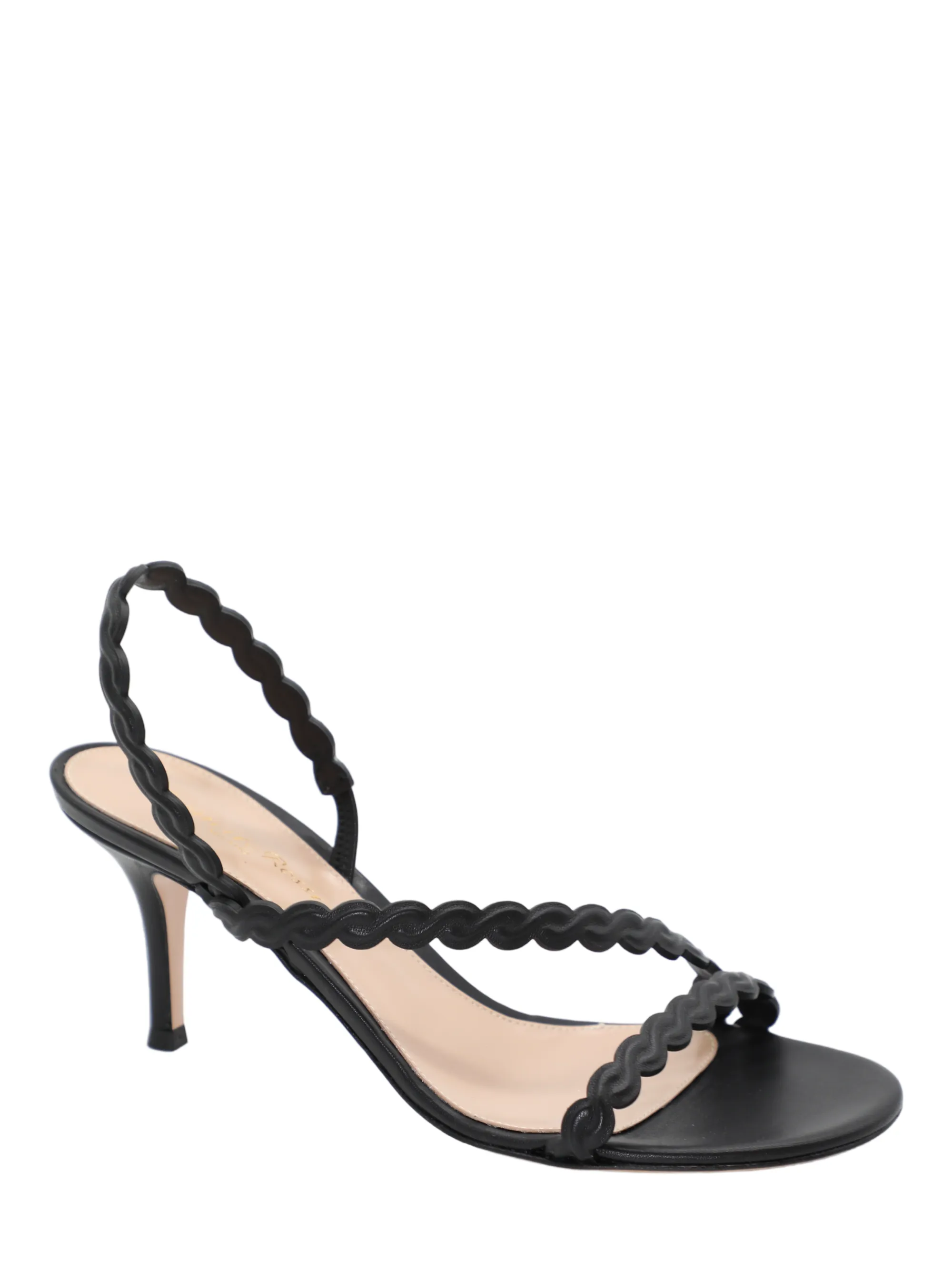 Gianvito Rossi Slingback Mule Heel in Nappa Black