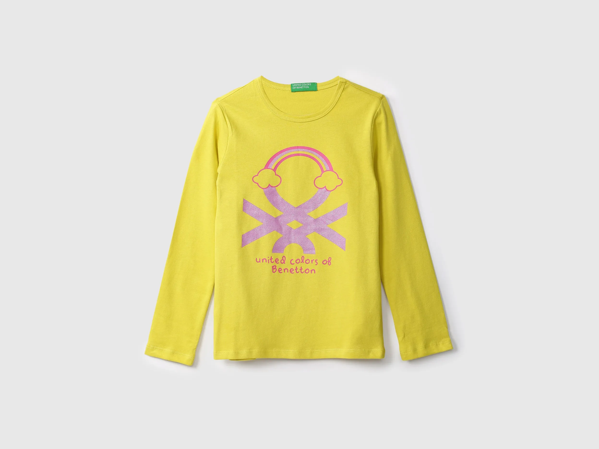 Girls Long Sleeve Yellow T Shirt