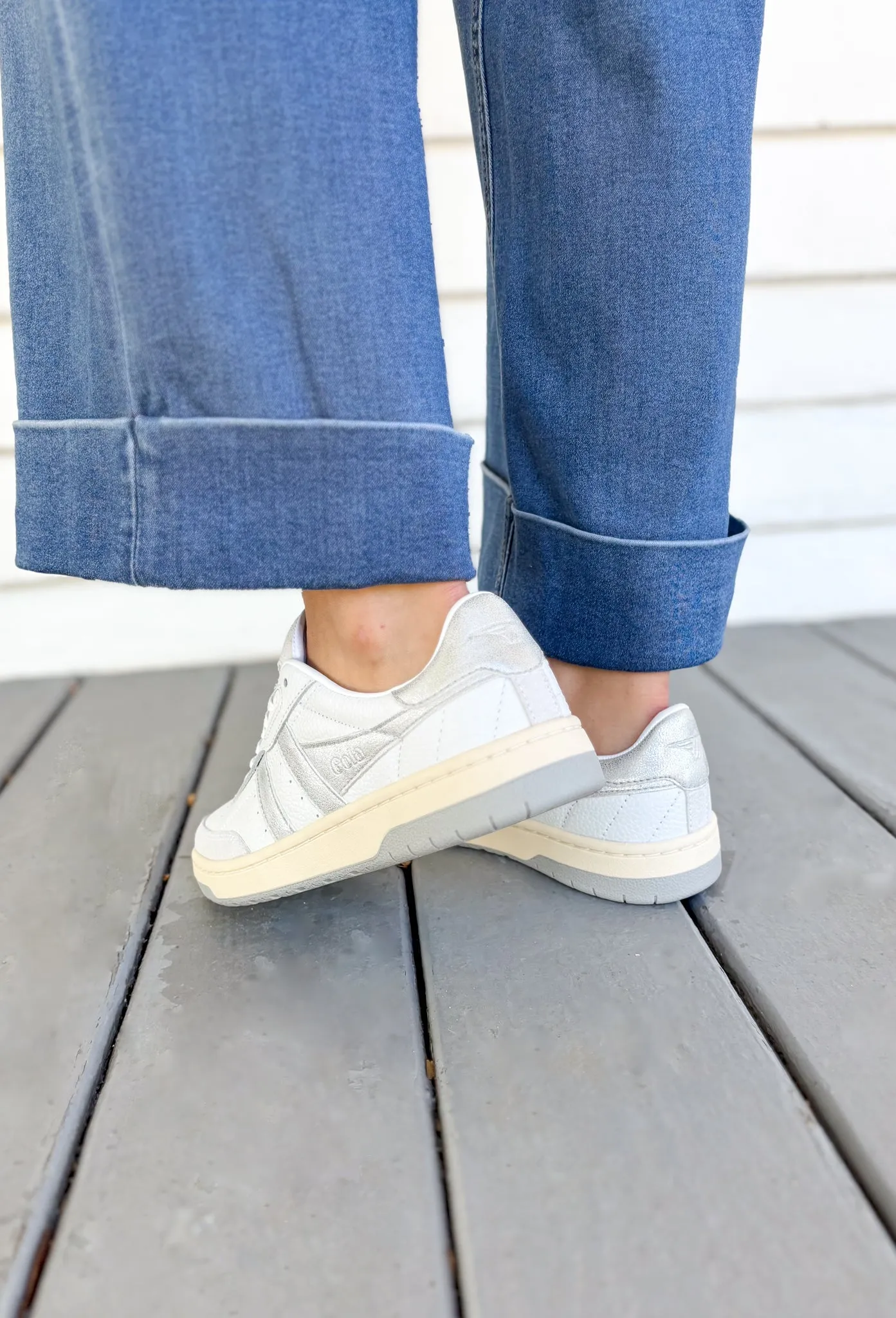 Gola Falcon Mirror Sneakers In Silver