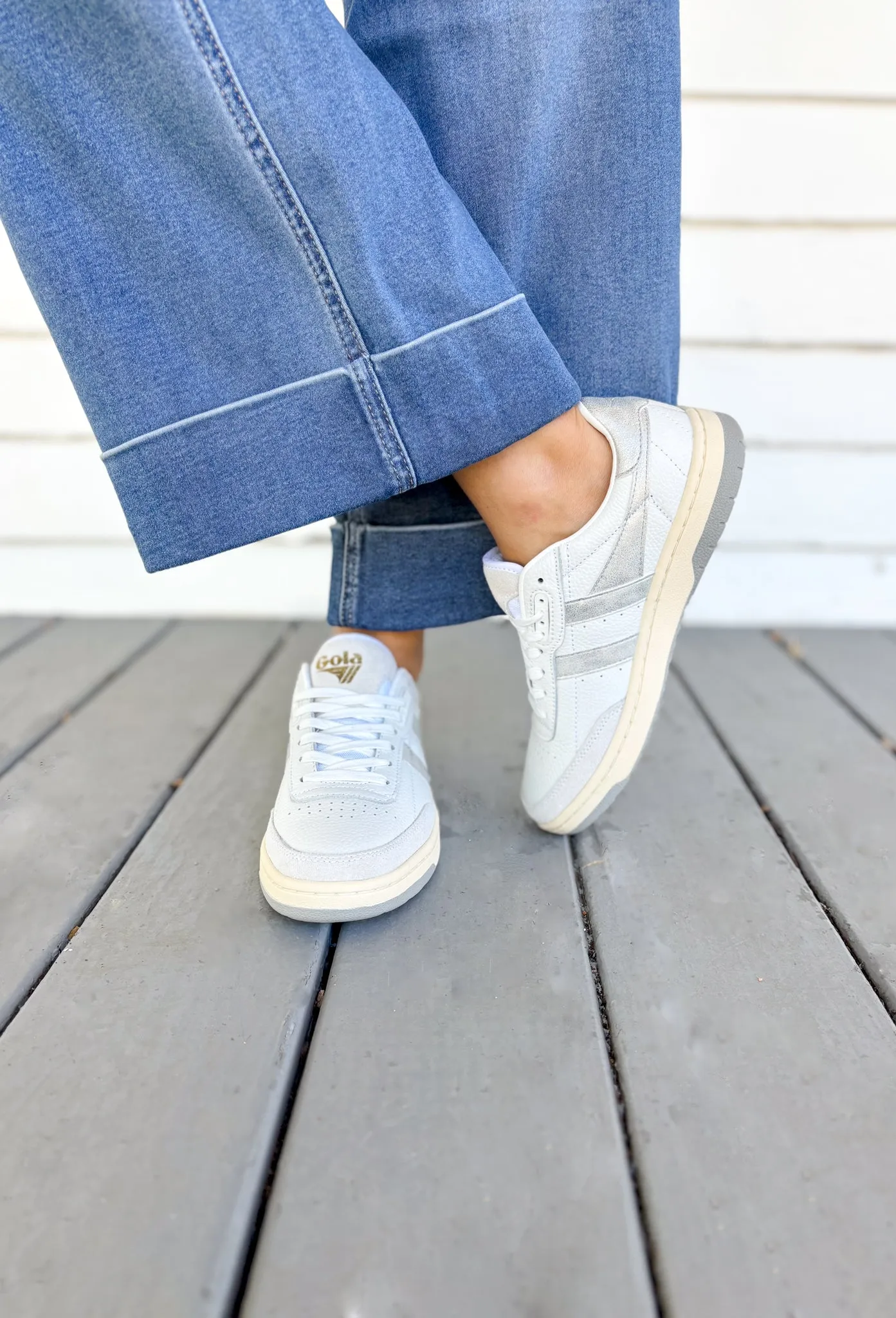 Gola Falcon Mirror Sneakers In Silver