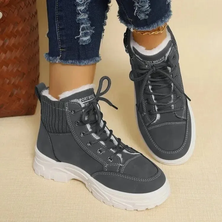 GS Platform Boots | Sportieve platform laarzen met veters voor dames