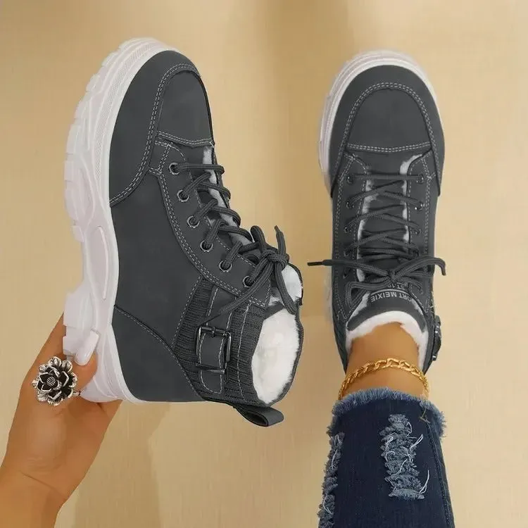 GS Platform Boots | Sportieve platform laarzen met veters voor dames