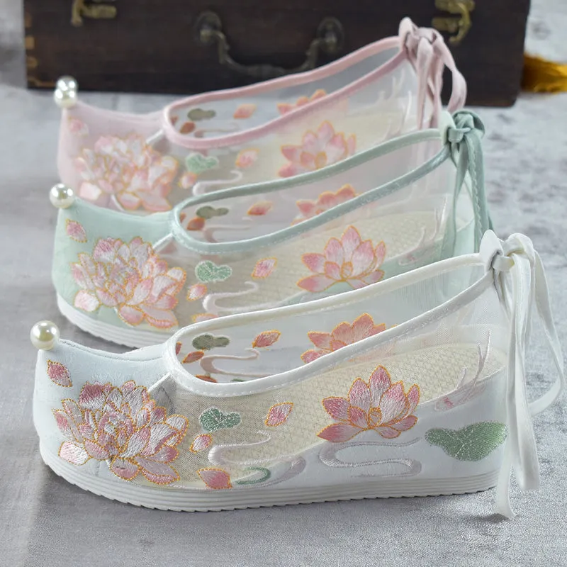 Hanfu heightened embroidered mesh shoes yc50070