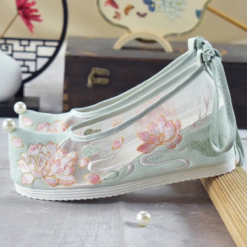 Hanfu heightened embroidered mesh shoes yc50070