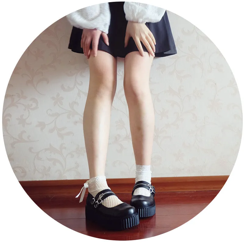 Harajuku zipper shoes K90612