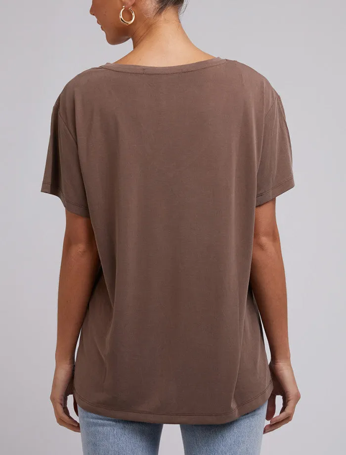 Harper Vee Tee - Brown