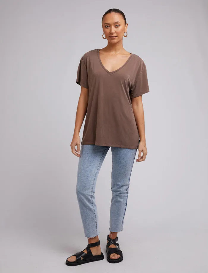 Harper Vee Tee - Brown