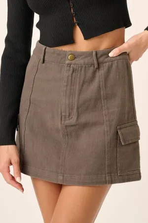 Hazel Blues® |  Mittoshop Cargo Mini Skirt with Side Pockets