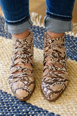 Hazel Blues® | Sadie Ankle Boots In Snakeskin