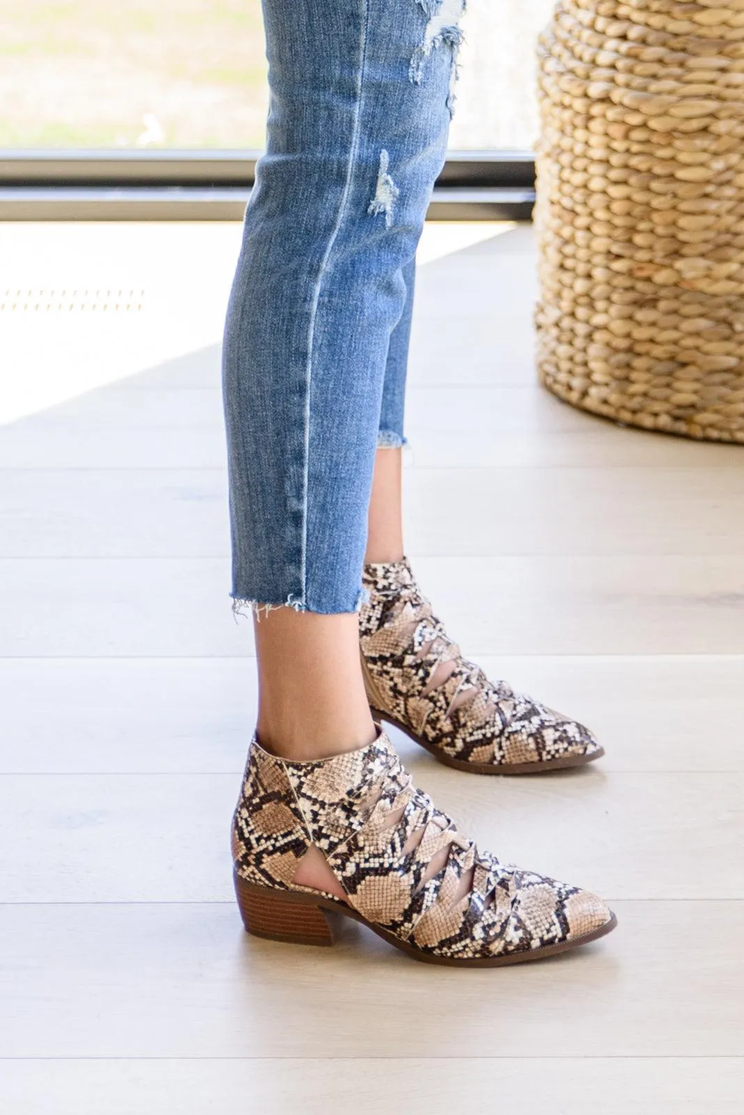 Hazel Blues® | Sadie Ankle Boots In Snakeskin