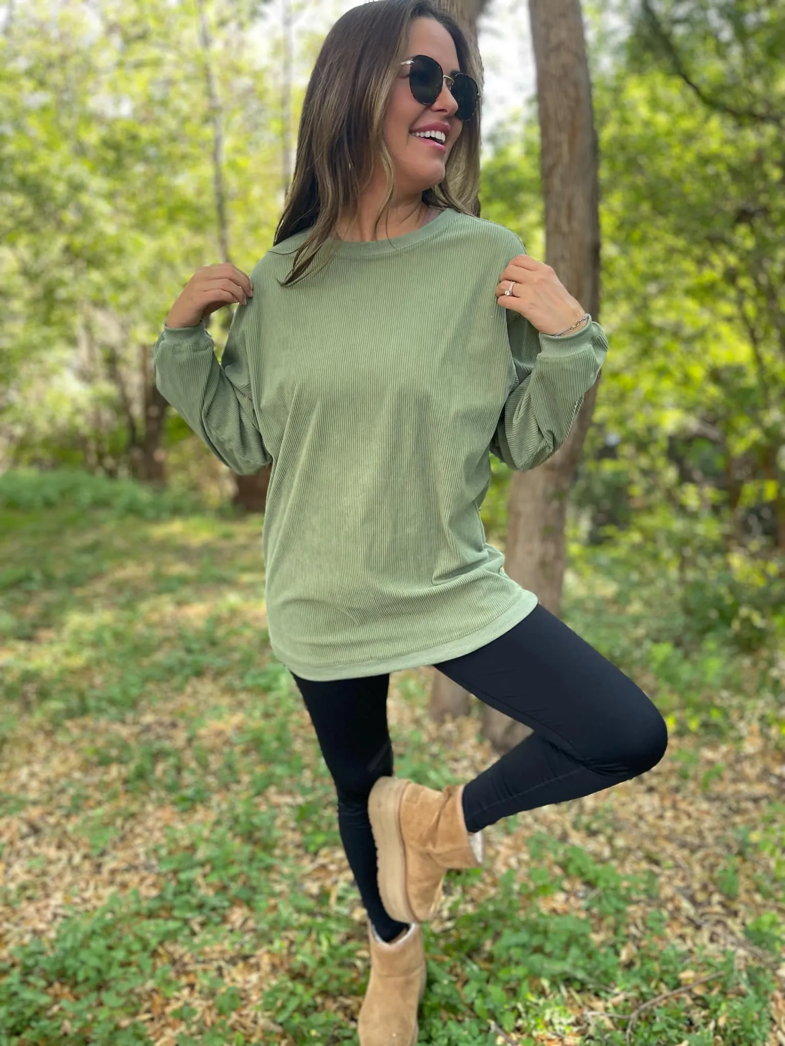 Hazel Blues® |  Staple Ribbed Pullover in Ten Colors