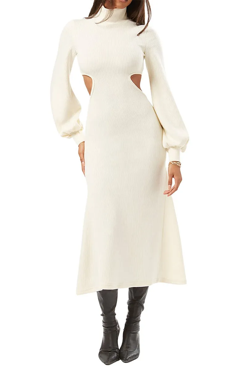 HBR1339 Cutout Elegance Knit Dress