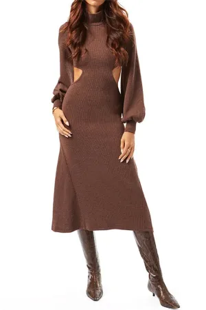 HBR1339 Cutout Elegance Knit Dress