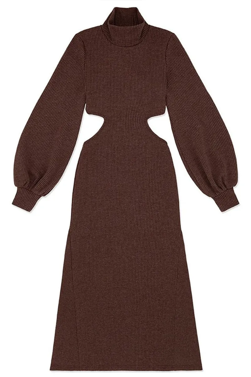 HBR1339 Cutout Elegance Knit Dress