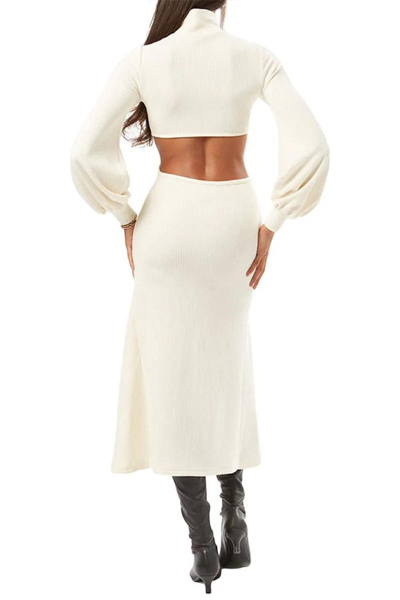 HBR1339 Cutout Elegance Knit Dress