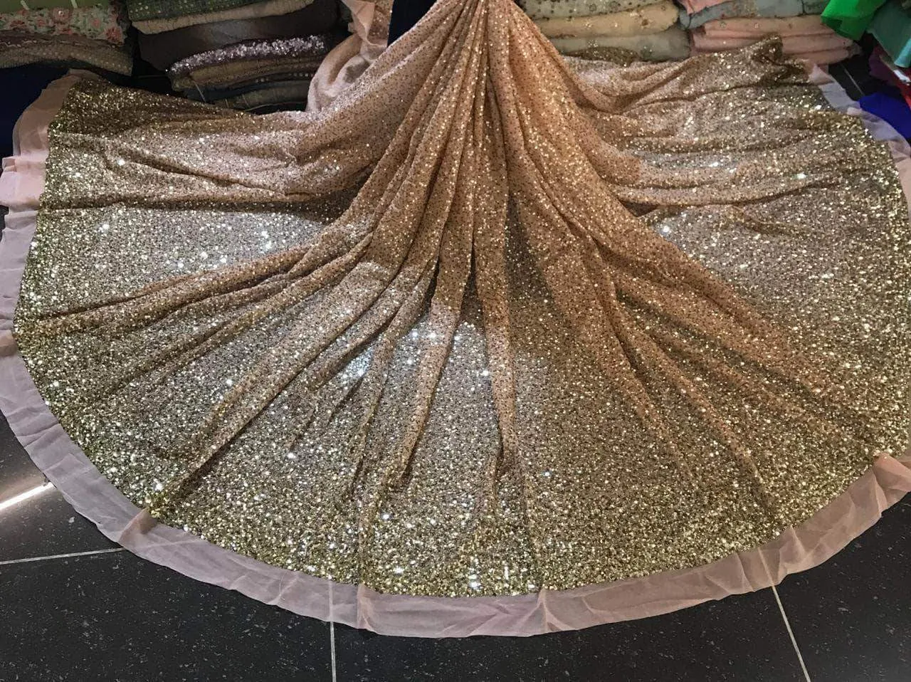 Heavy Sequin Georgette Lehenga Choli