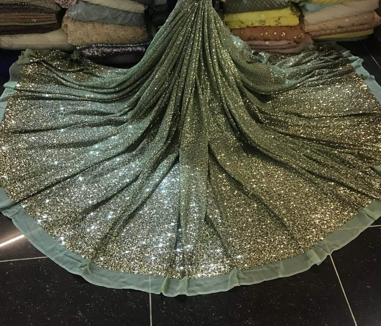 Heavy Sequin Georgette Lehenga Choli
