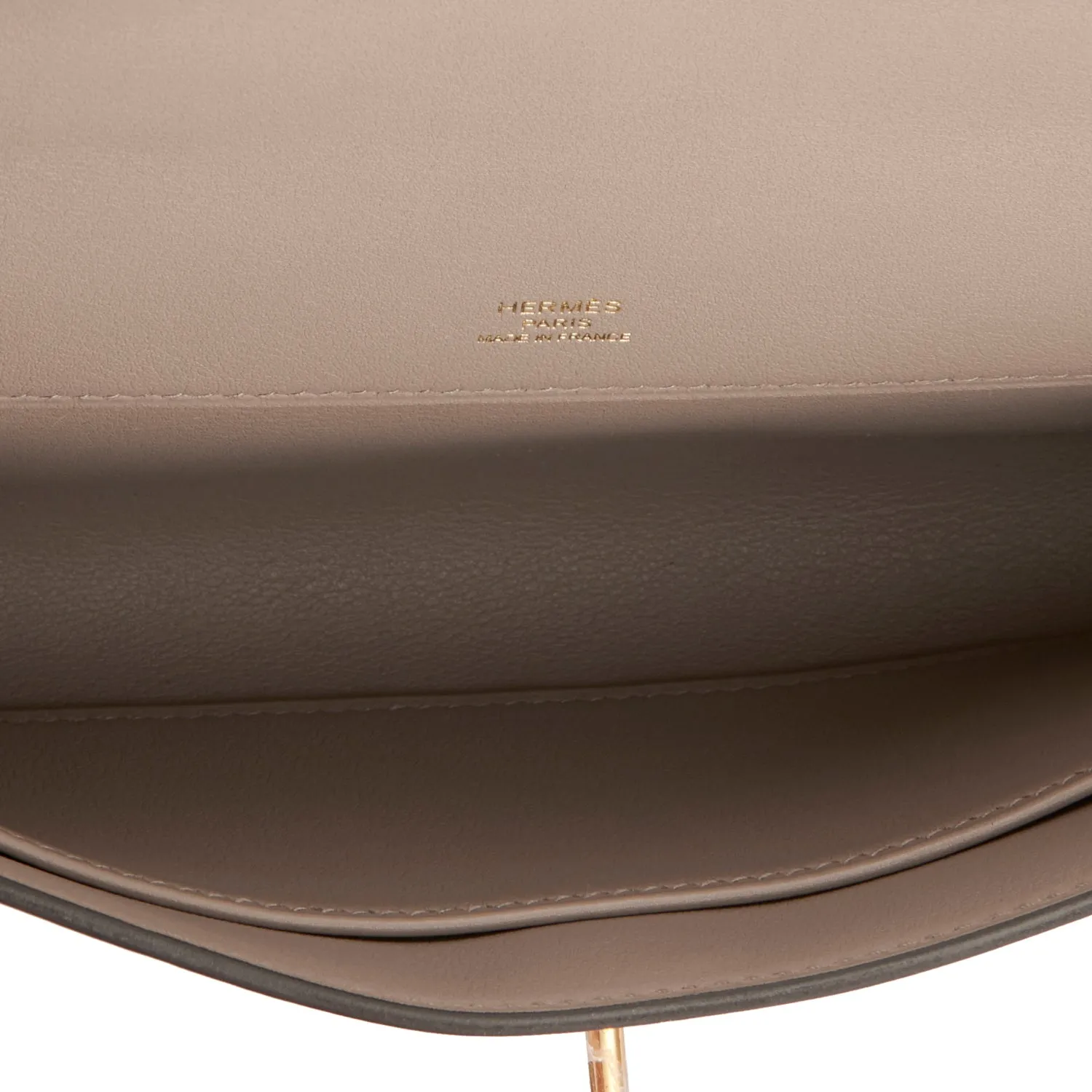 Hermes Gris Asphalt Kelly Cut Pochette Clutch Swift Gold Hardware