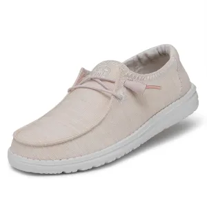 Hey Dude Wendy Star Loafers for Little, and Big Kid - Textile Upper with Lace Detailing, Removable Insole, Chic and Nice Pink 11 Little Kid M