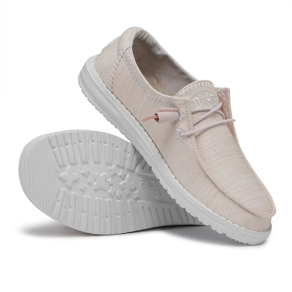 Hey Dude Wendy Star Loafers for Little, and Big Kid - Textile Upper with Lace Detailing, Removable Insole, Chic and Nice Pink 11 Little Kid M