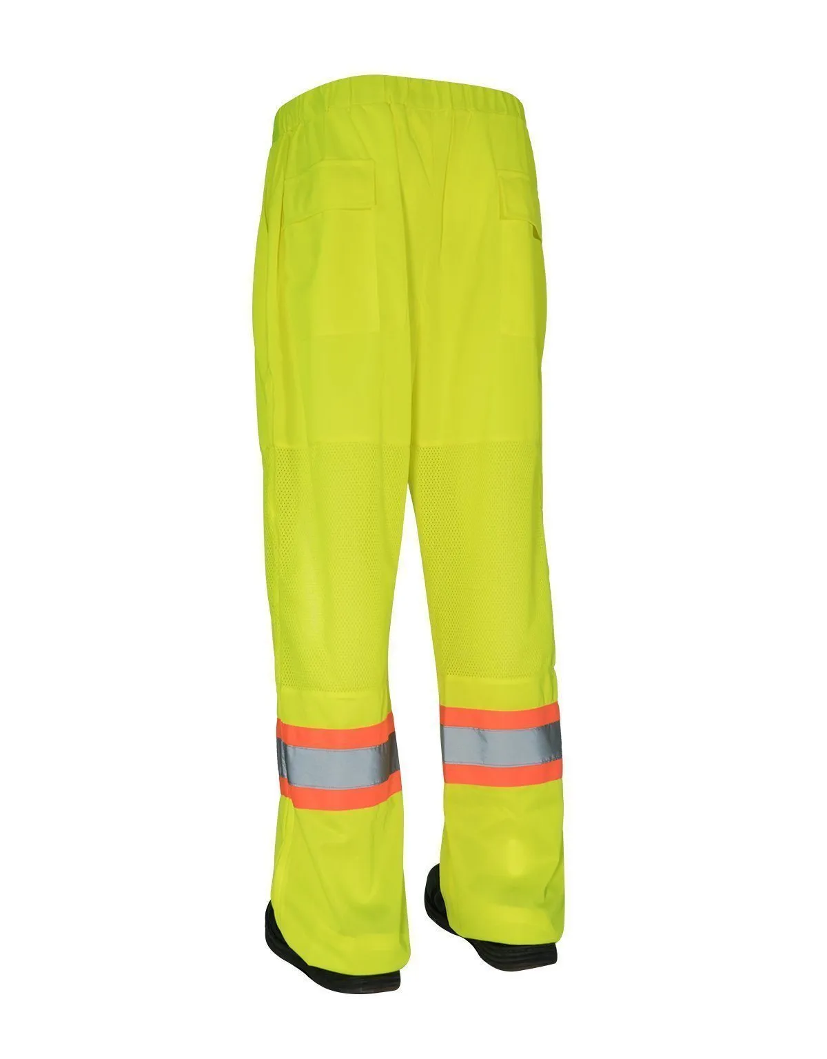 Hi Vis Safety Tricot Traffic Pants with Vented Legs and Elastic Waist