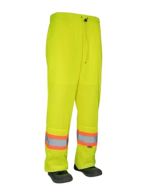 Hi Vis Safety Tricot Traffic Pants with Vented Legs and Elastic Waist
