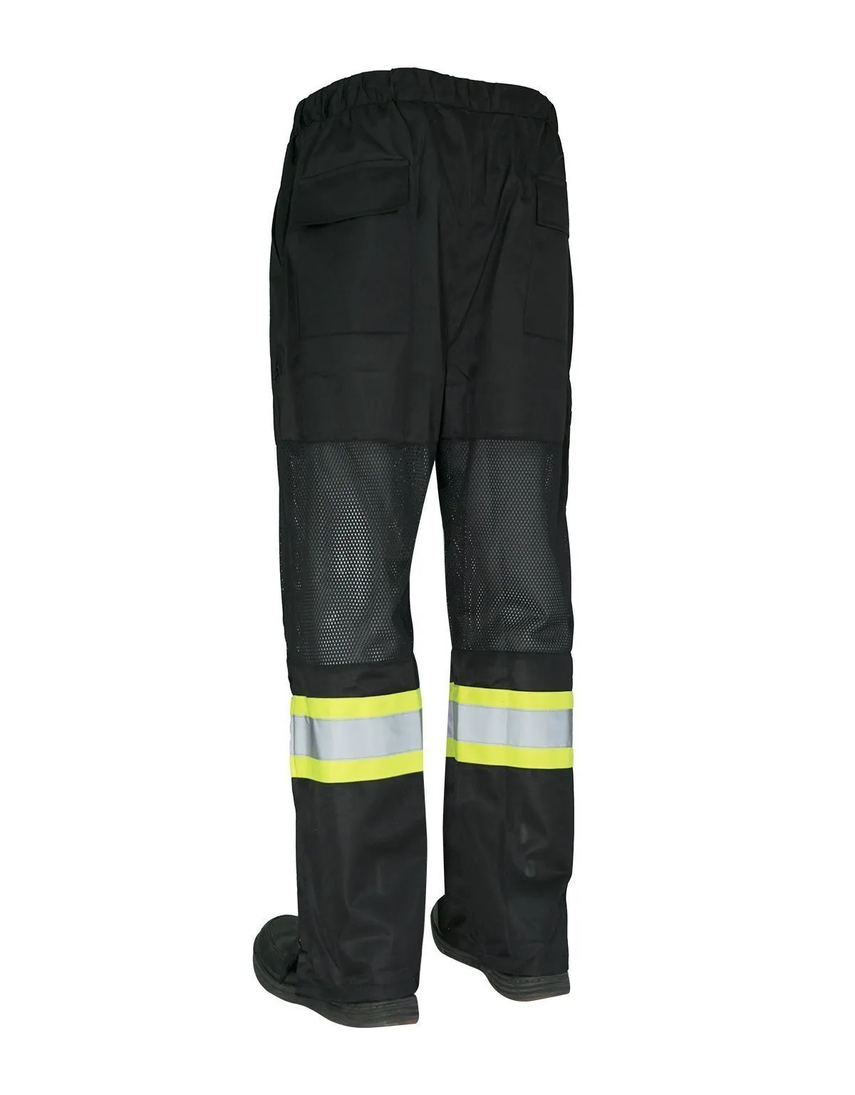 Hi Vis Safety Tricot Traffic Pants with Vented Legs and Elastic Waist
