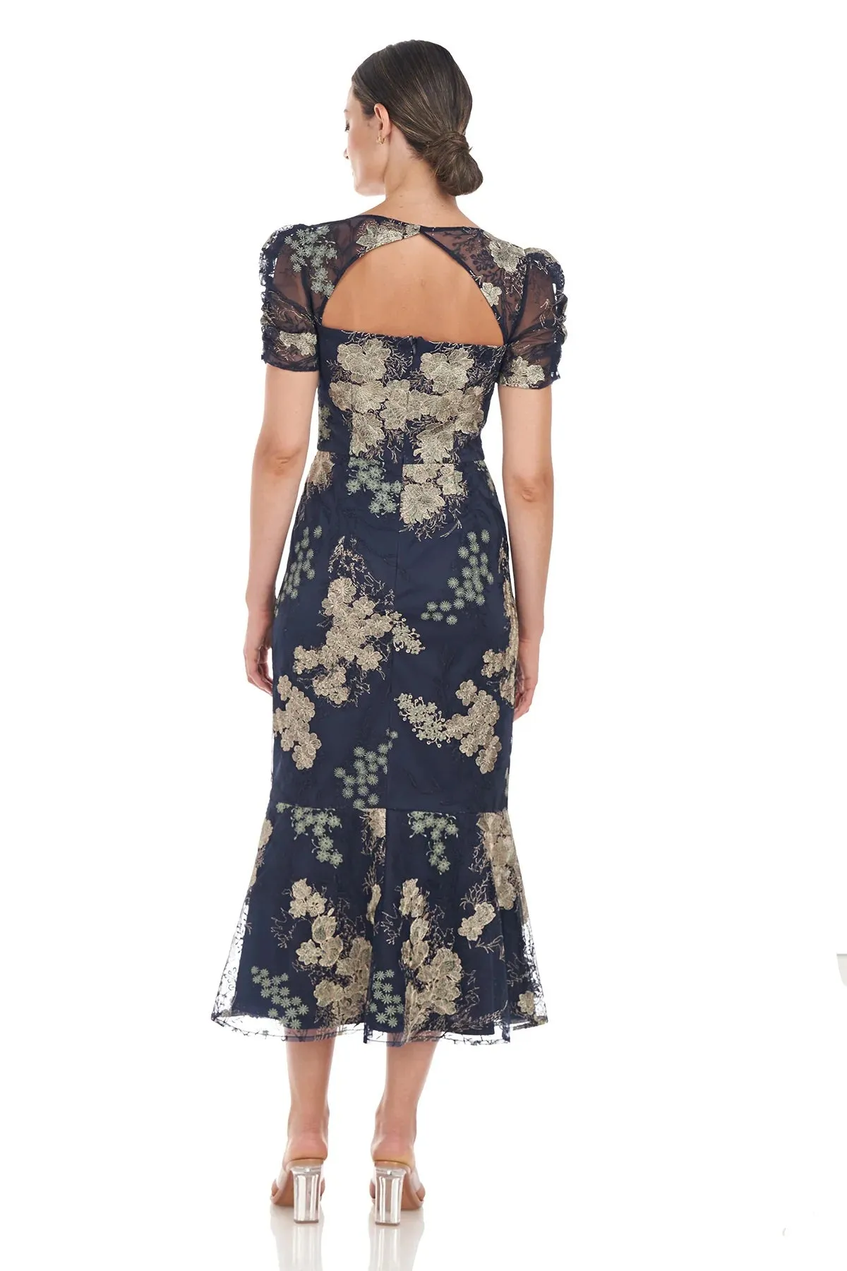 Hope Flounce Tea Length Dress
