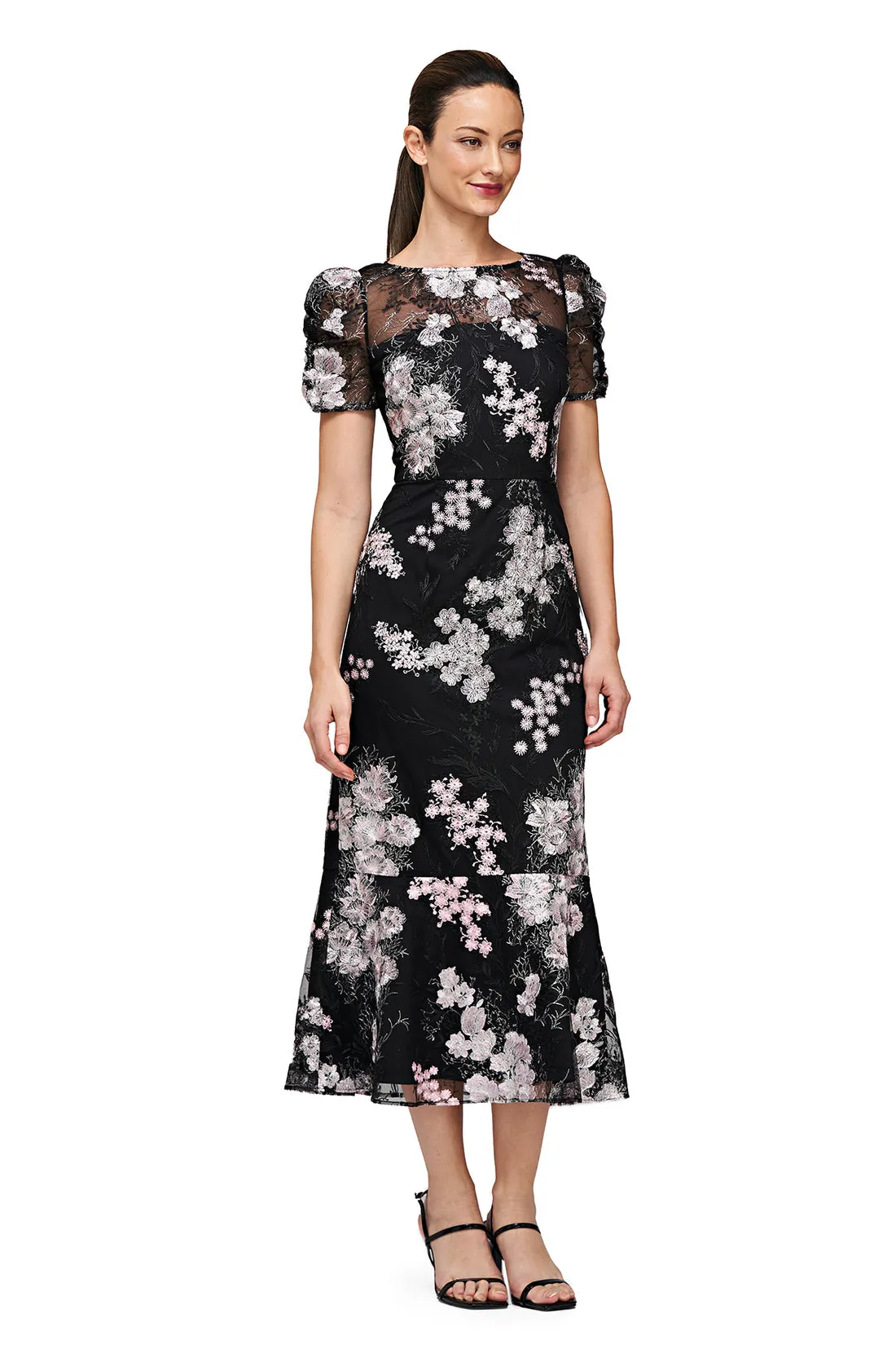Hope Flounce Tea Length Dress