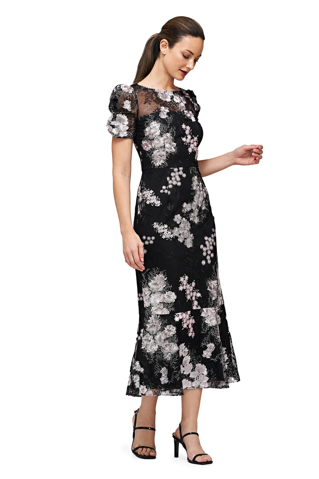 Hope Flounce Tea Length Dress
