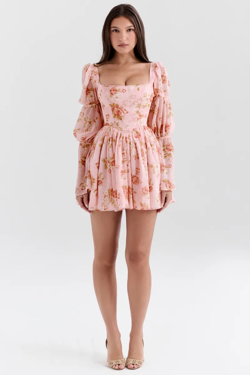 Ilyana | Puffed Sleeves Mini Dress