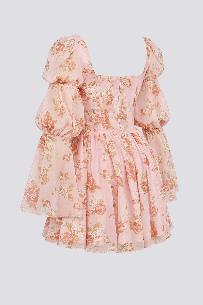 Ilyana | Puffed Sleeves Mini Dress