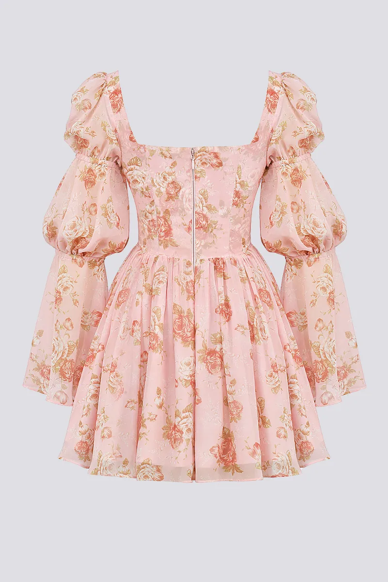 Ilyana | Puffed Sleeves Mini Dress