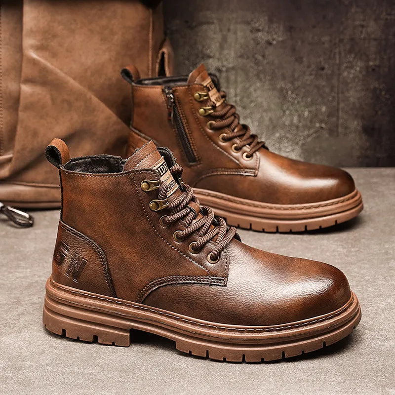INSTOCK-2023 new trendy winter high-top knight motorcycle boots.