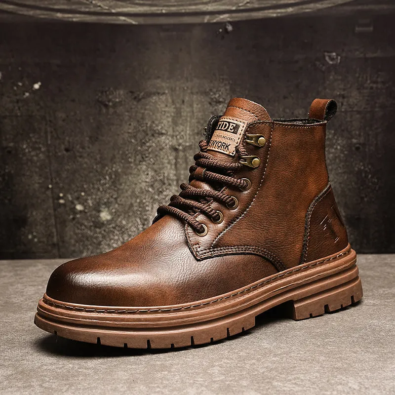 INSTOCK-2023 new trendy winter high-top knight motorcycle boots.