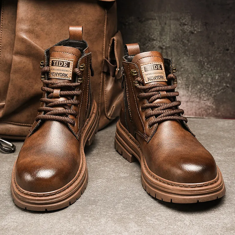 INSTOCK-2023 new trendy winter high-top knight motorcycle boots.