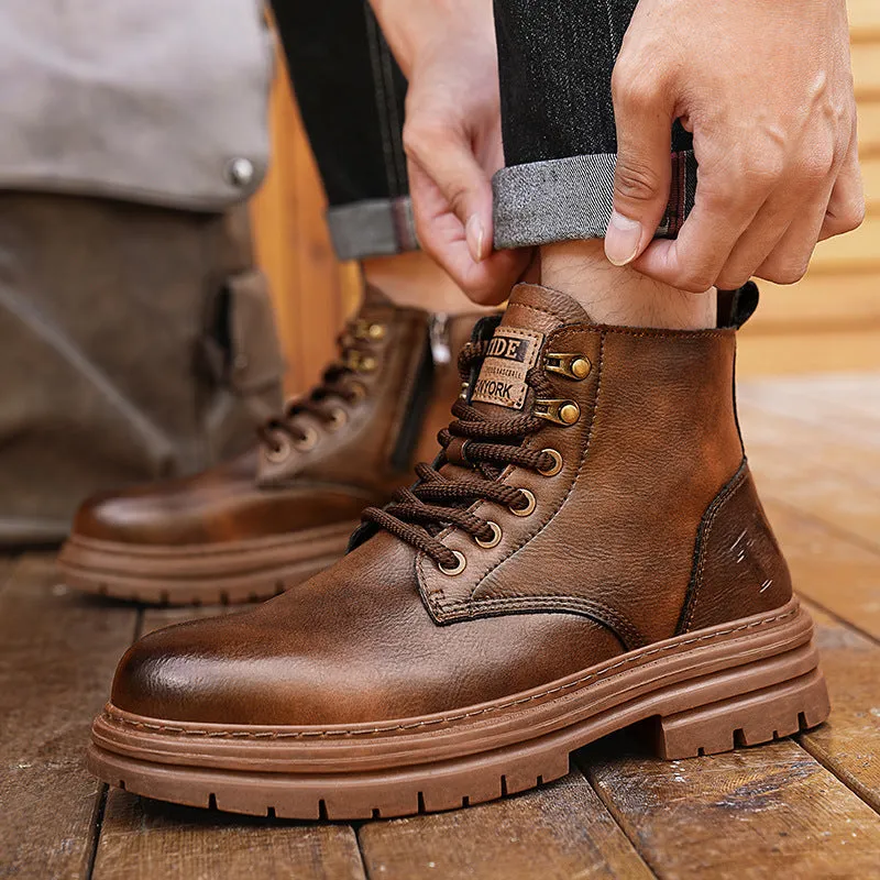 INSTOCK-2023 new trendy winter high-top knight motorcycle boots.