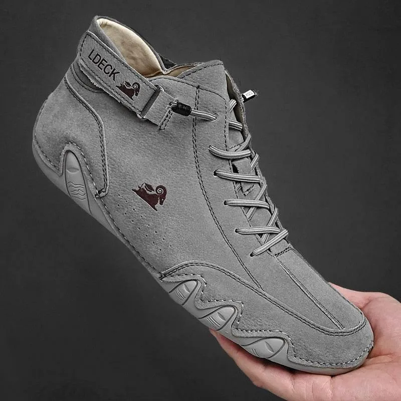 Italian Leather Casual Boots - Stylish Everyday Footwear