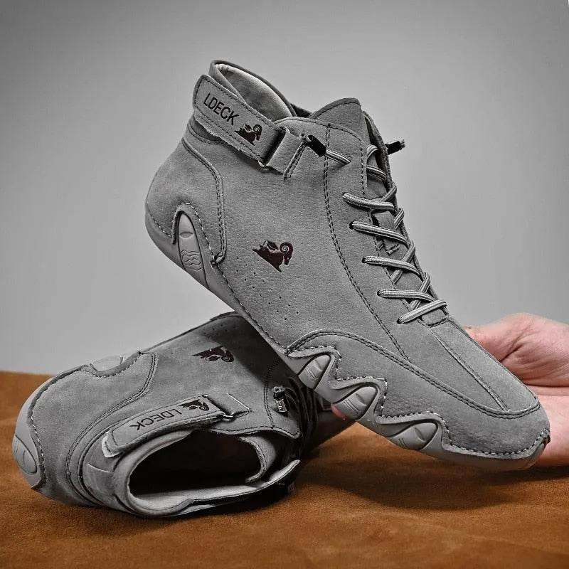 Italian Leather Casual Boots - Stylish Everyday Footwear